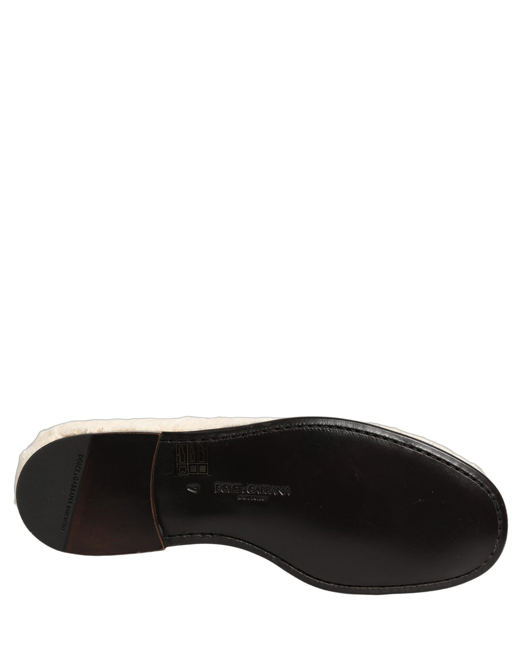 Dolce & Gabbana Weiße Lammfell-Mokassins für Herren