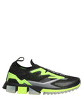 Dolce & Gabbana Black Green Sorrento Low Top Sneakers Shoes