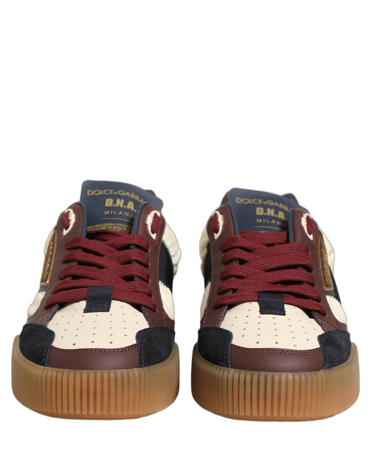 Dolce & Gabbana Multicolor Leder MIAMI Low Top Herren Sneaker Schuhe