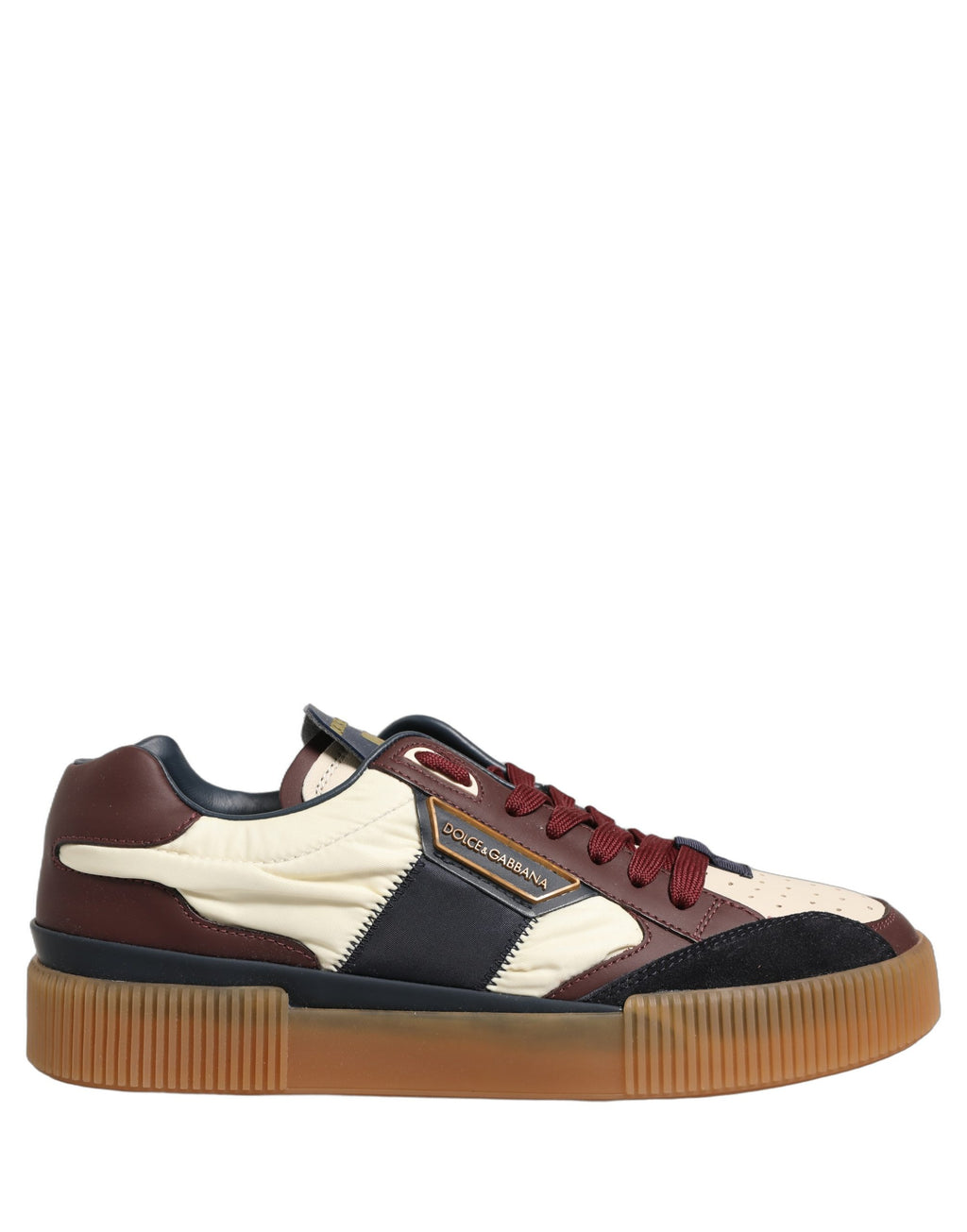 Dolce & Gabbana Multicolor Leder MIAMI Low Top Herren Sneaker Schuhe