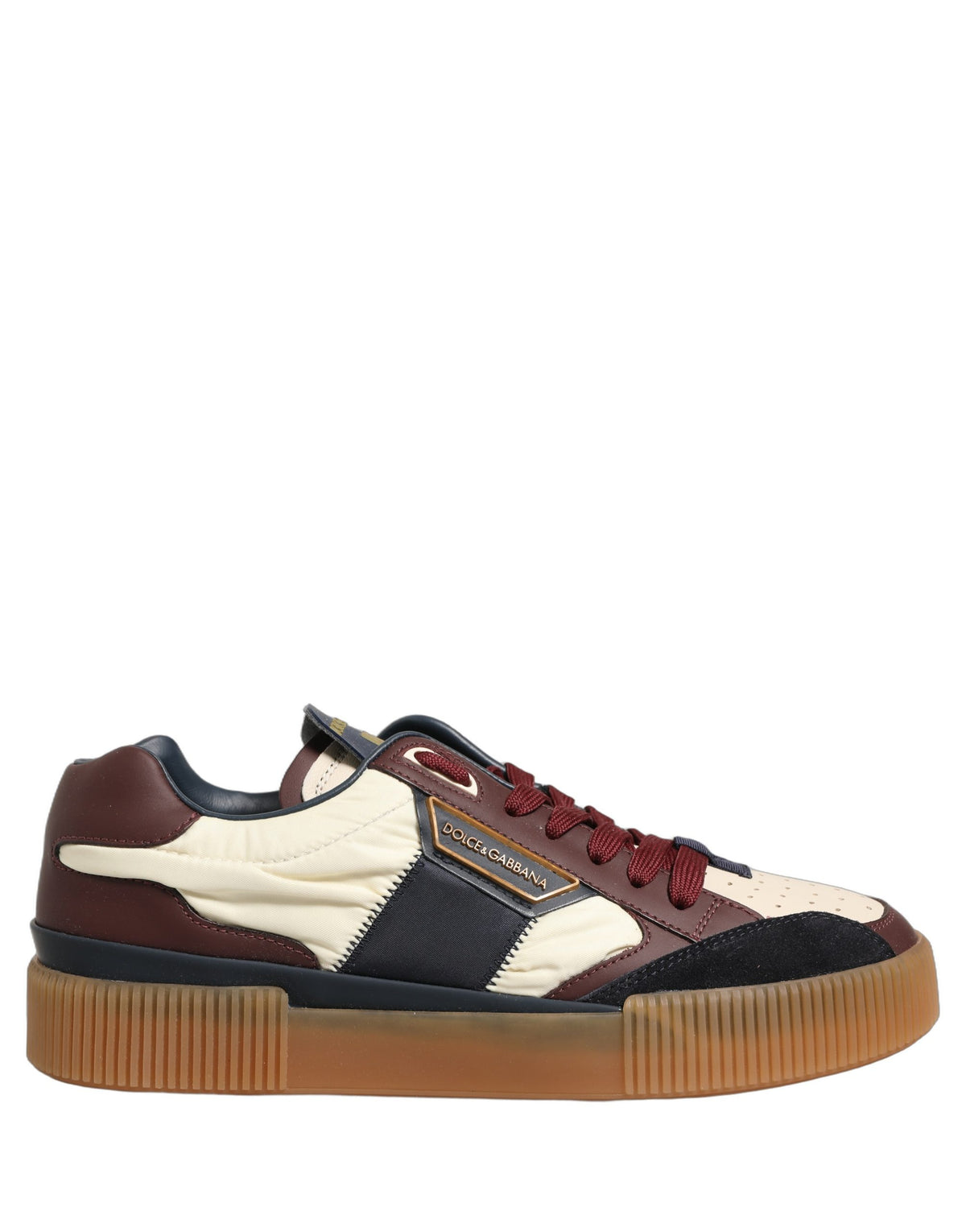 Dolce & Gabbana Multicolor Leder MIAMI Low Top Herren Sneaker Schuhe