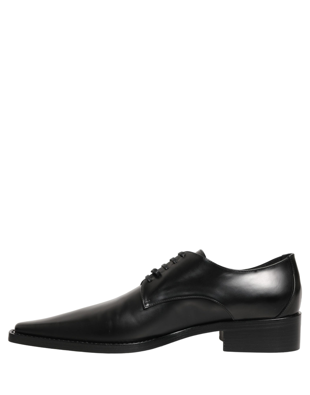 Dolce & Gabbana Schwarze Derby-Schnürschuhe aus Leder