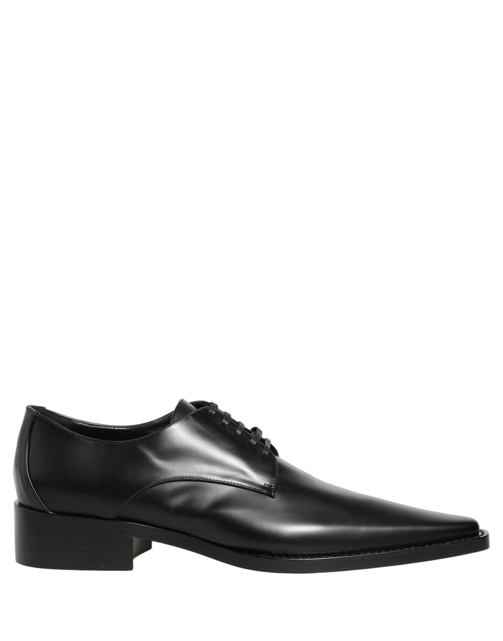 Dolce & Gabbana Schwarze Derby-Schnürschuhe aus Leder