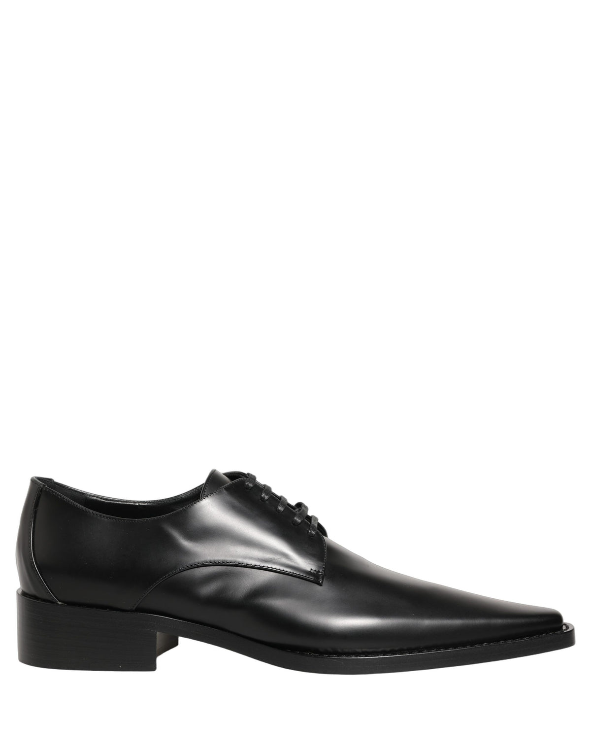 Dolce & Gabbana Schwarze Derby-Schnürschuhe aus Leder