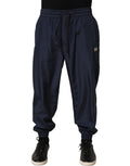 Dolce & Gabbana Dunkelblaue Jogginghose aus Polyester