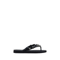 Balenciaga Black Polyurethane Flip-Flop Sandals