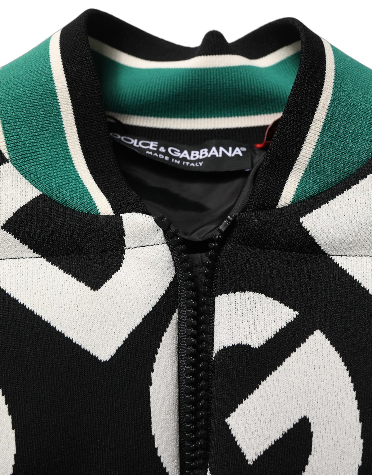 Dolce & Gabbana Multicolor-Logo Bomberjacke mit durchgehendem Reißverschluss