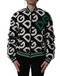 Dolce & Gabbana Multicolor-Logo Bomberjacke mit durchgehendem Reißverschluss