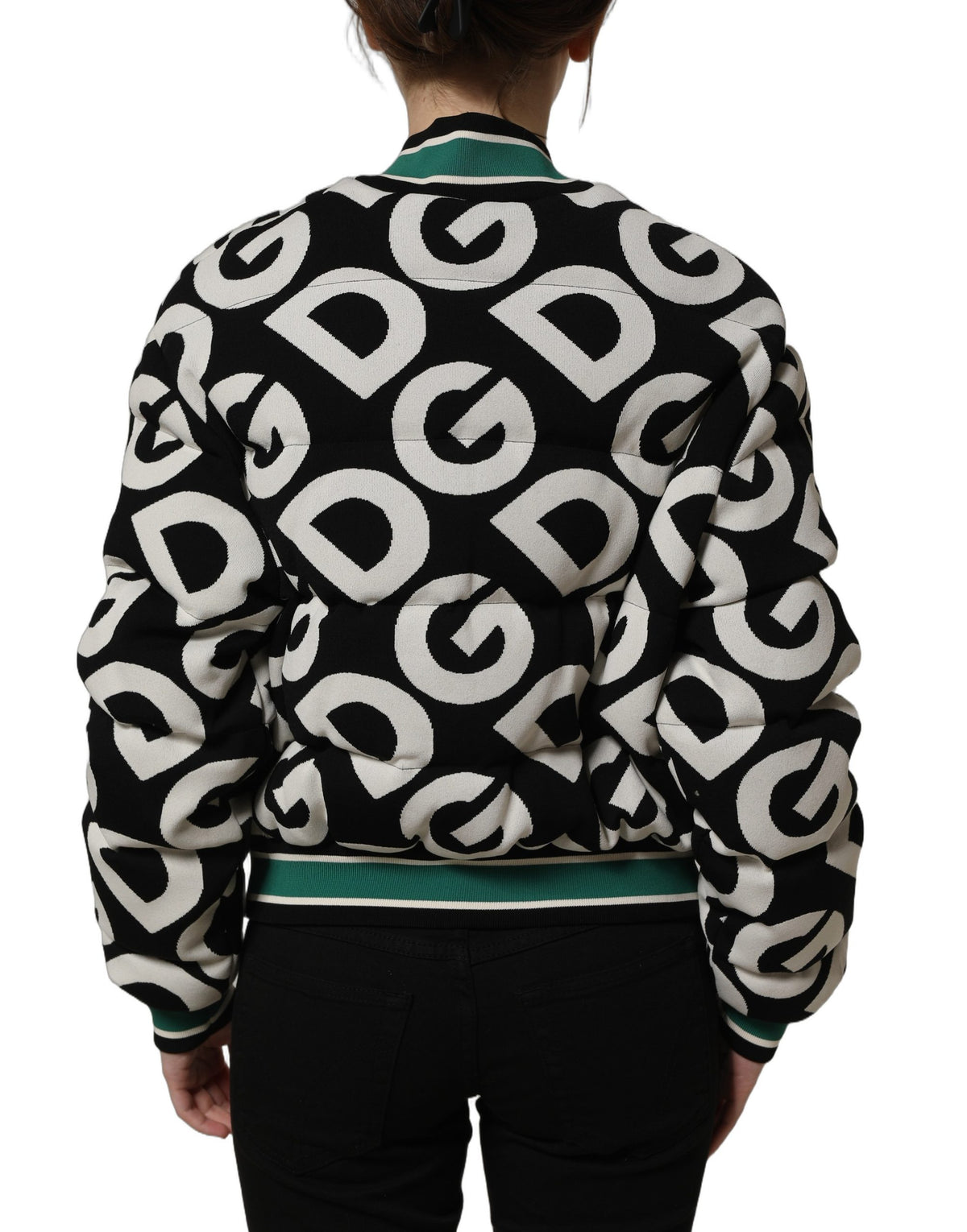Dolce & Gabbana Multicolor-Logo Bomberjacke mit durchgehendem Reißverschluss