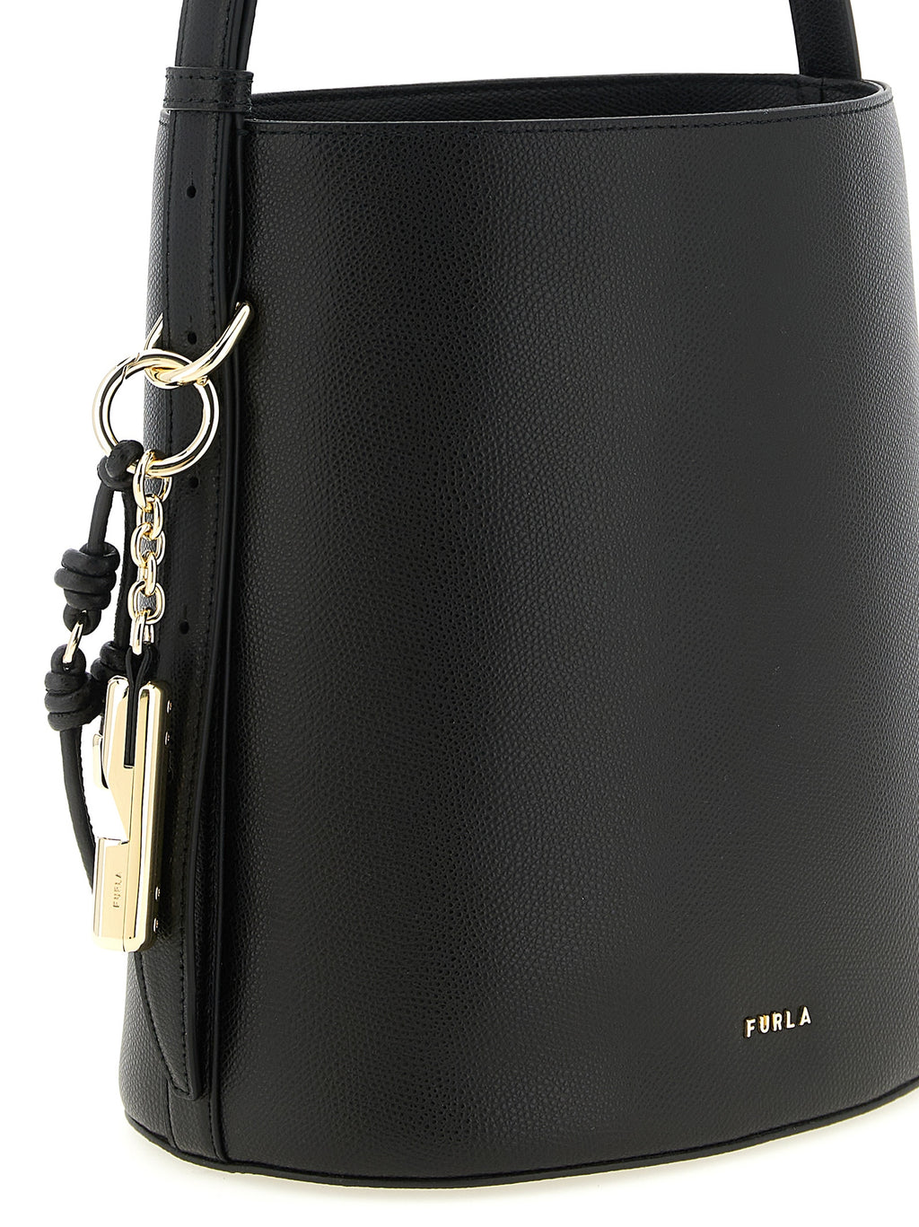 Furla Black Calfskin Shoulder Bag