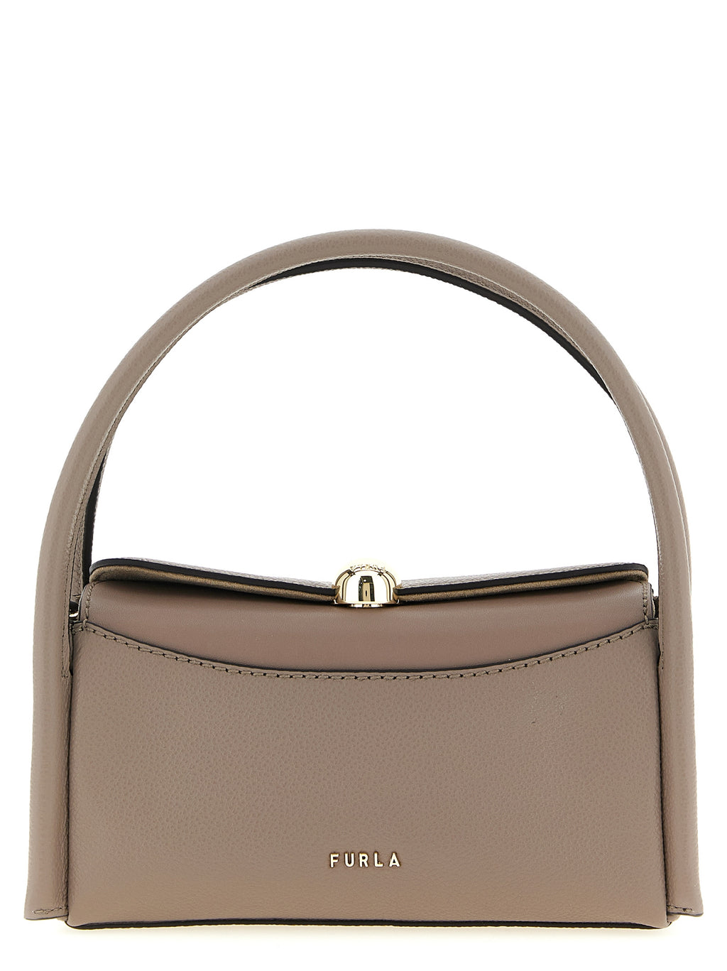 Furla Gray Calfskin Handbag