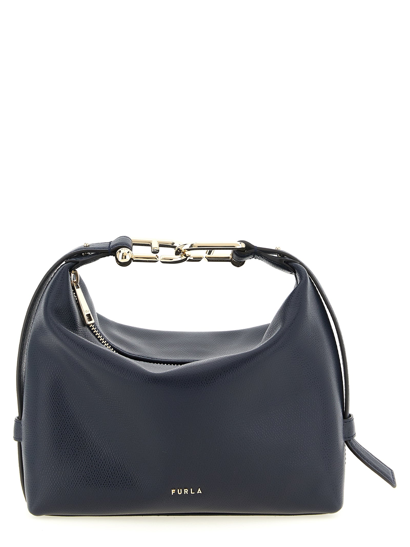 Furla Blue Calfskin Shoulder Bag