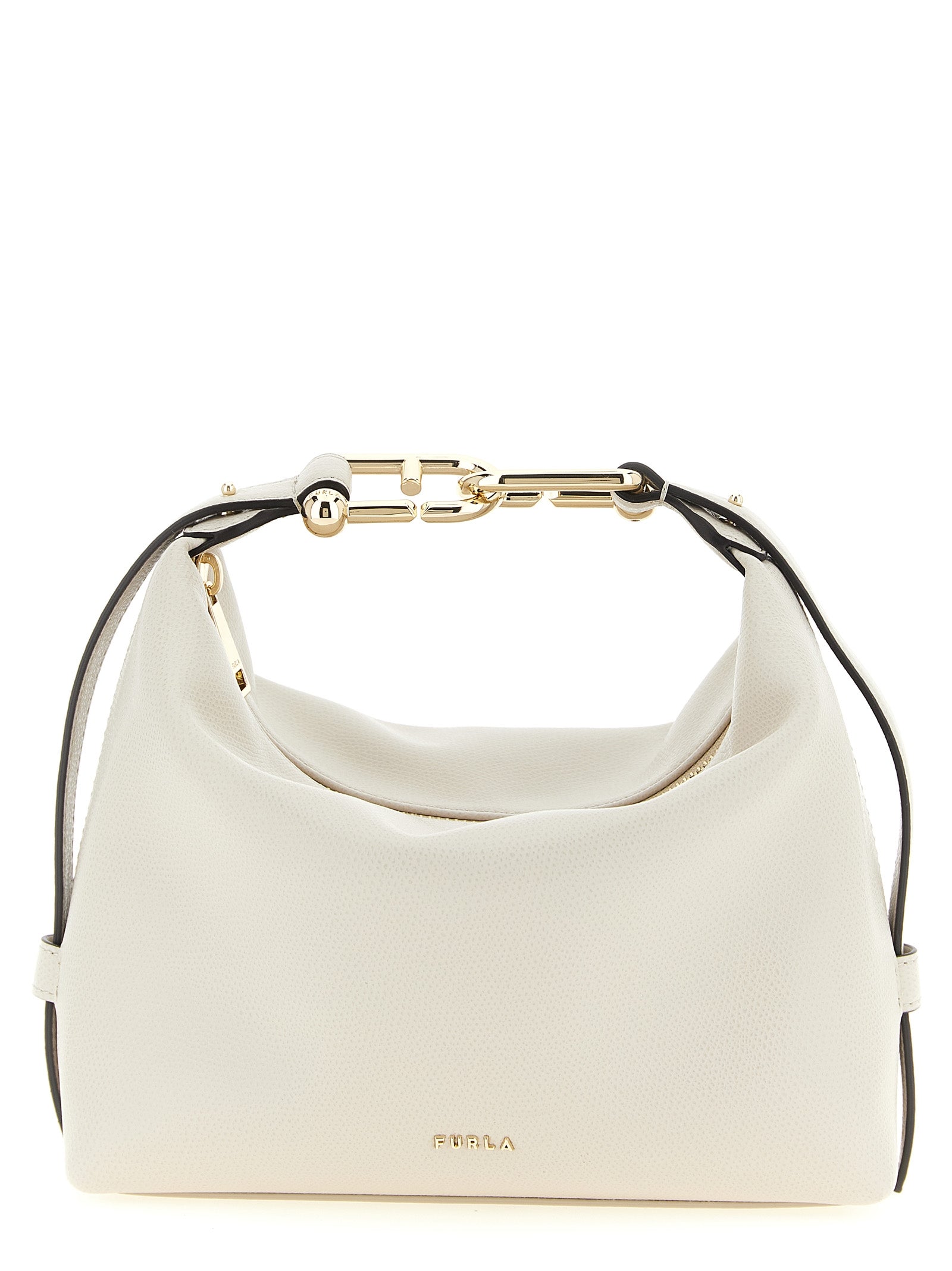 Furla Beige Calfskin Shoulder Bag