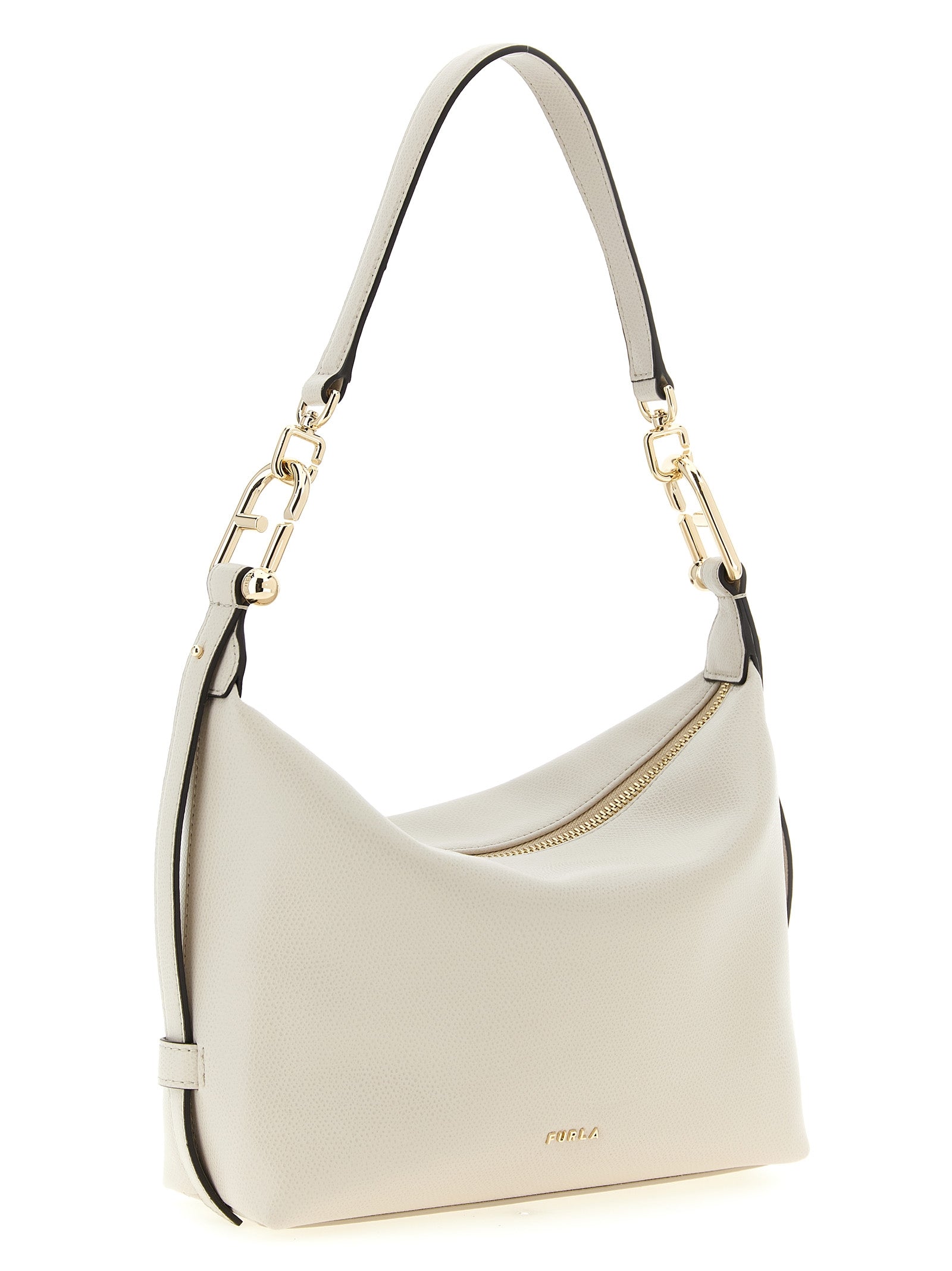 Furla Beige Calfskin Shoulder Bag