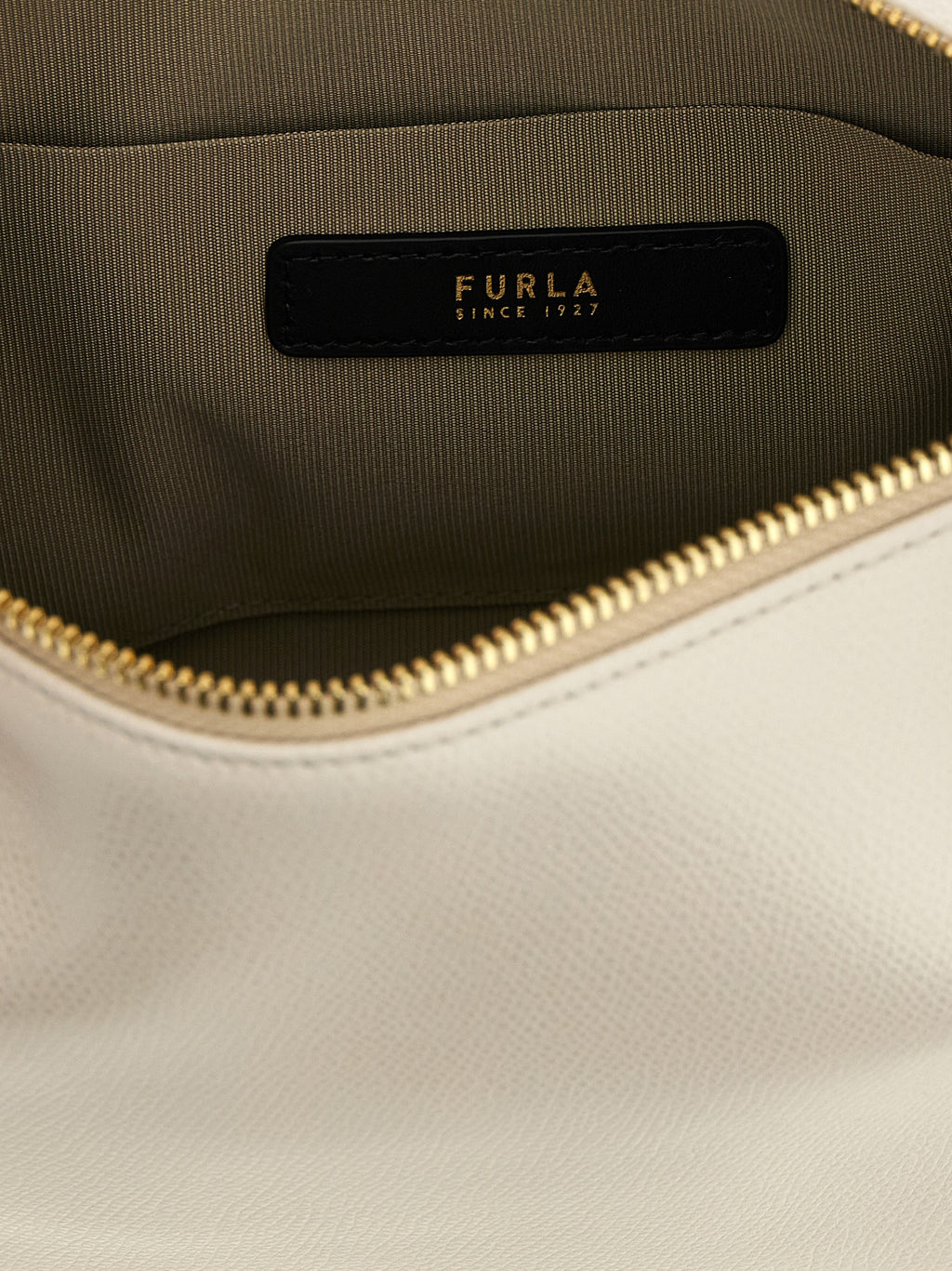 Furla Beige Calfskin Shoulder Bag
