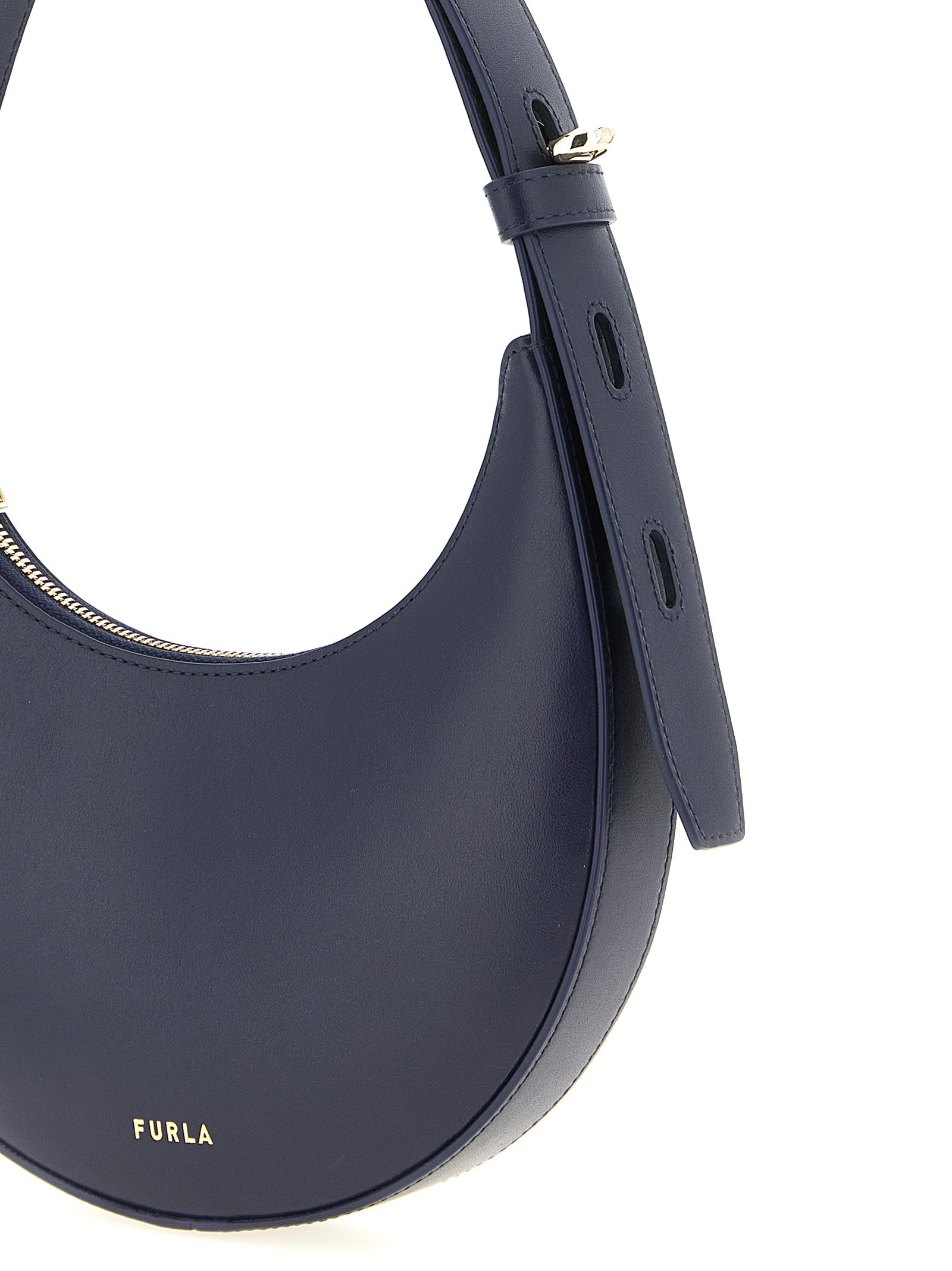 Furla Blue Calfskin Shoulder Bag