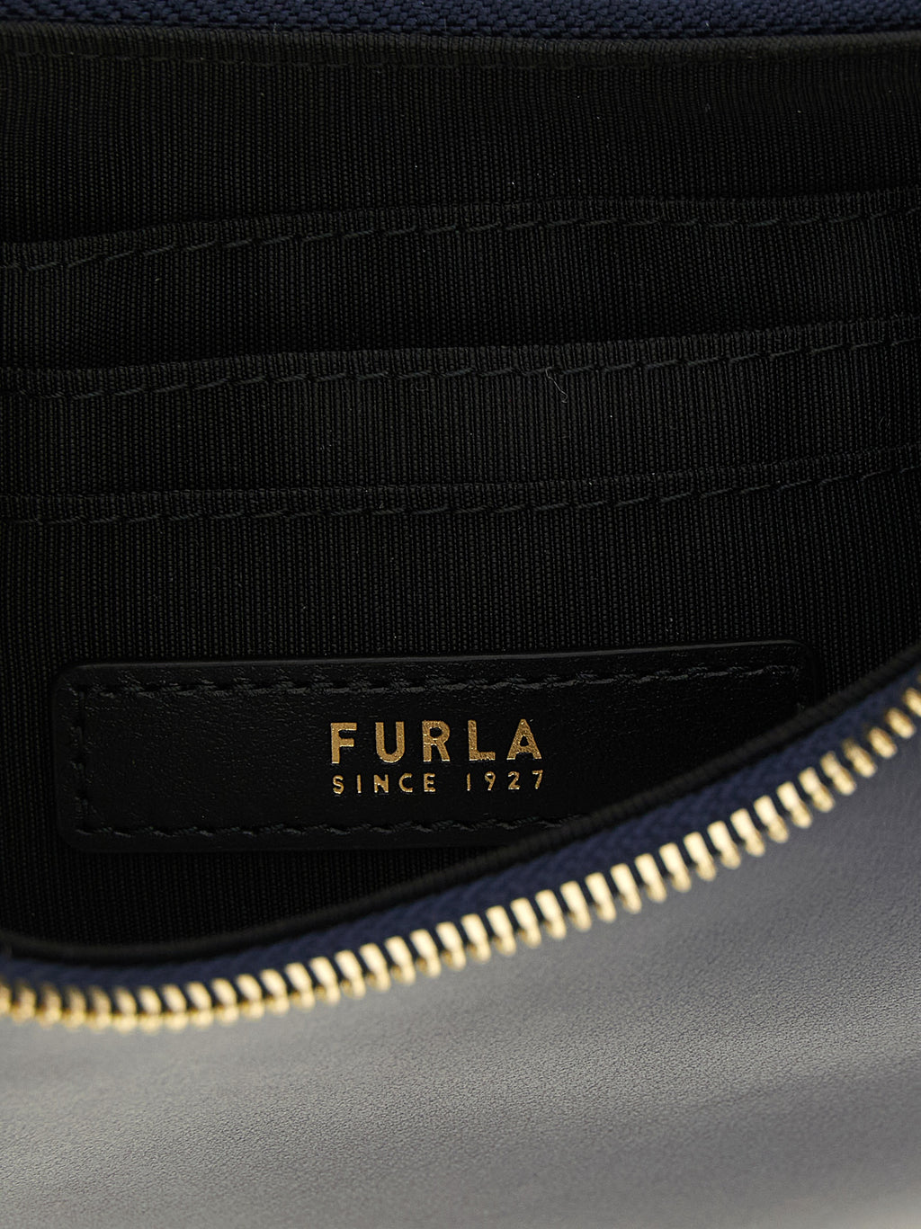 Furla Blue Calfskin Shoulder Bag