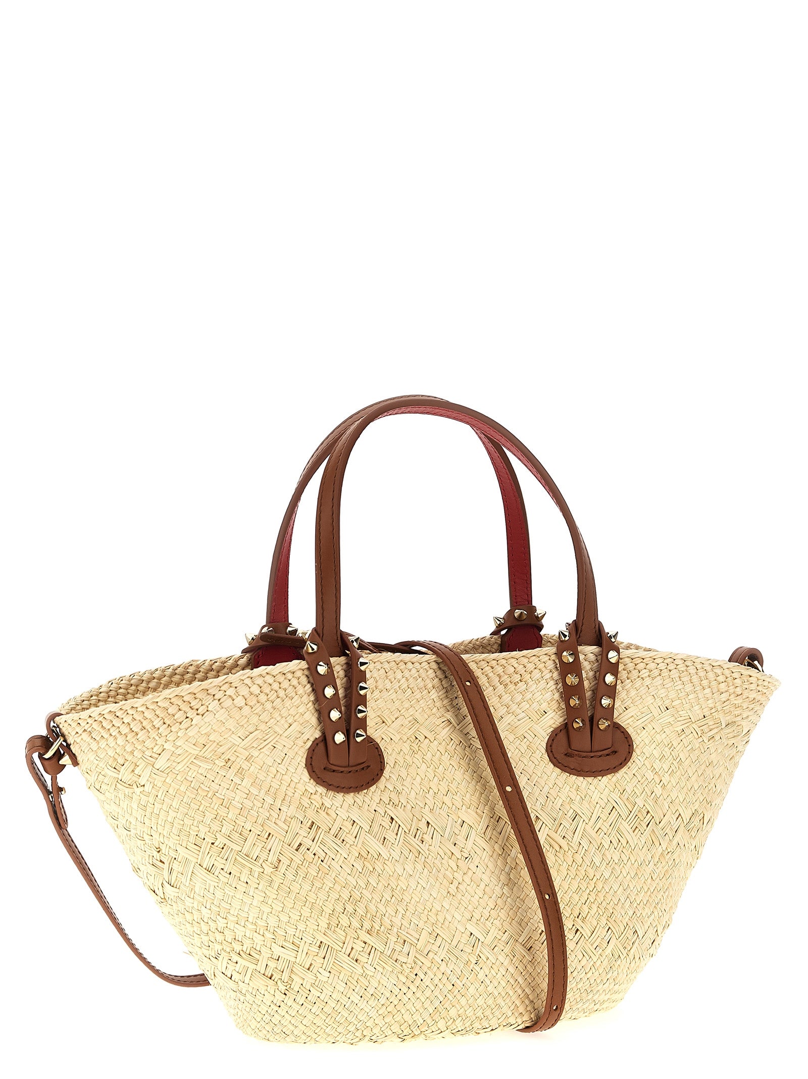 Christian Louboutin Beige Raffia Handbag