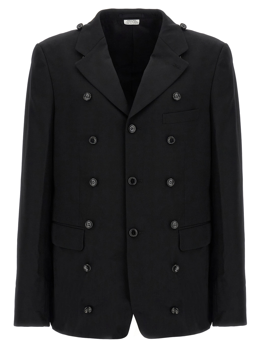 Comme Des Garçons Black Wool Coat