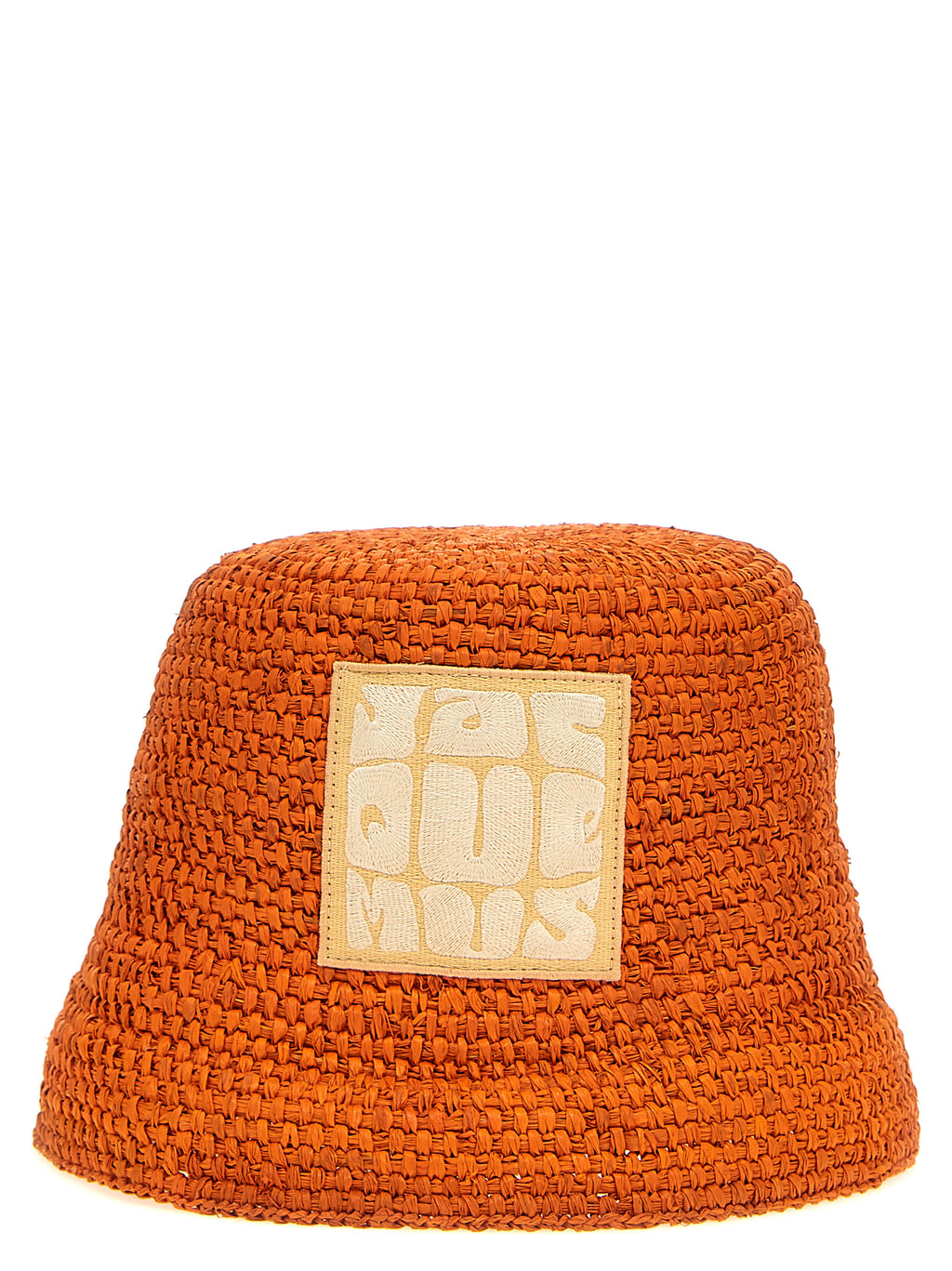 Jacquemus Orange Raffia Bucket Hat
