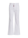 Dsquared² White Cotton Flared Jeans