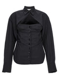 The Attico Black Cotton Blouse