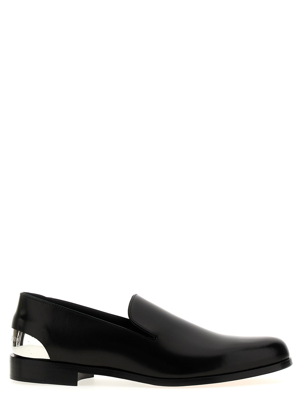 Alexander McQueen Black Calfskin Slip-On Loafers