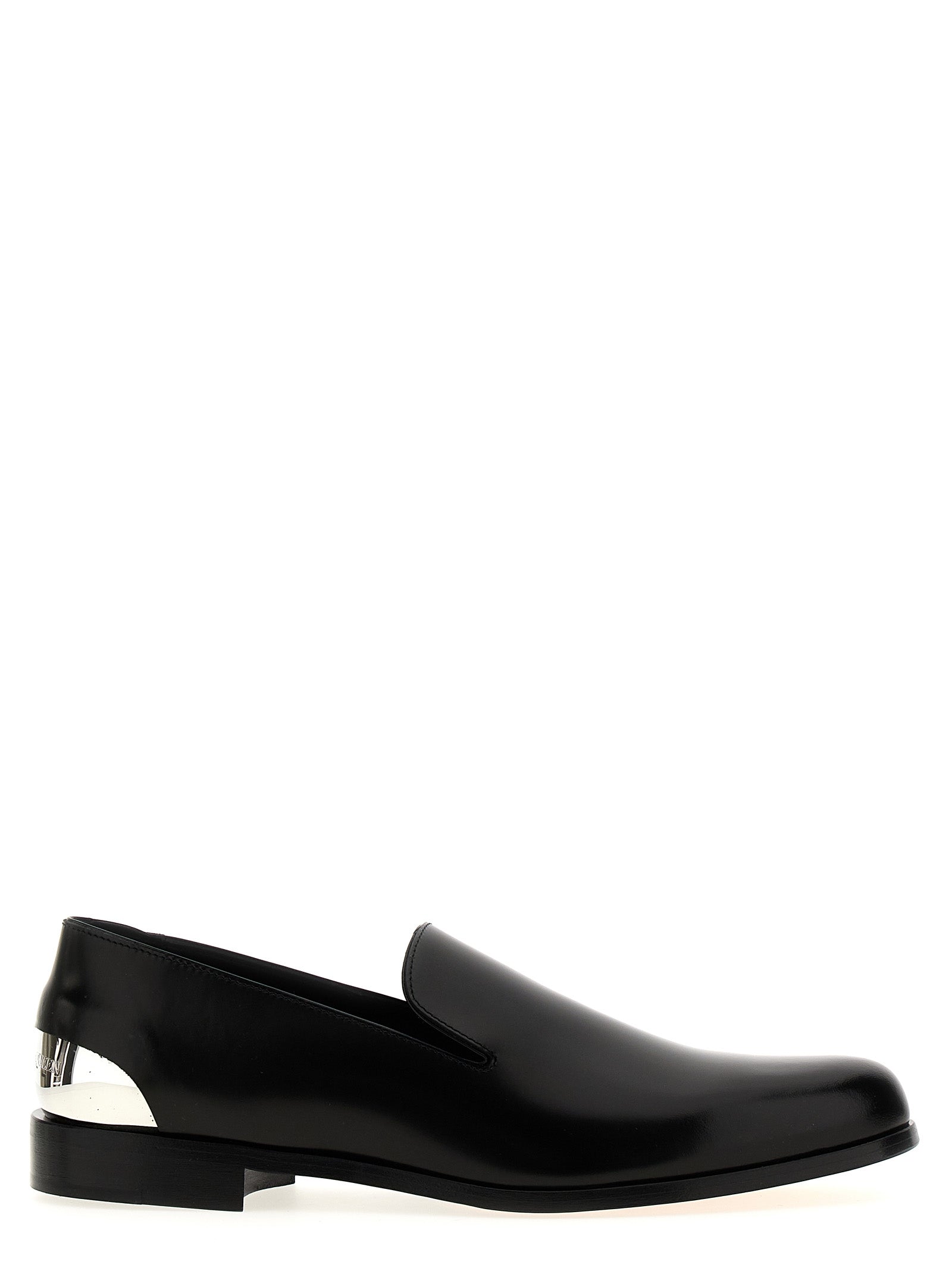 Alexander McQueen Black Calfskin Slip-On Loafers