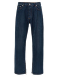 Off-White Blue Cotton Jeans Denim