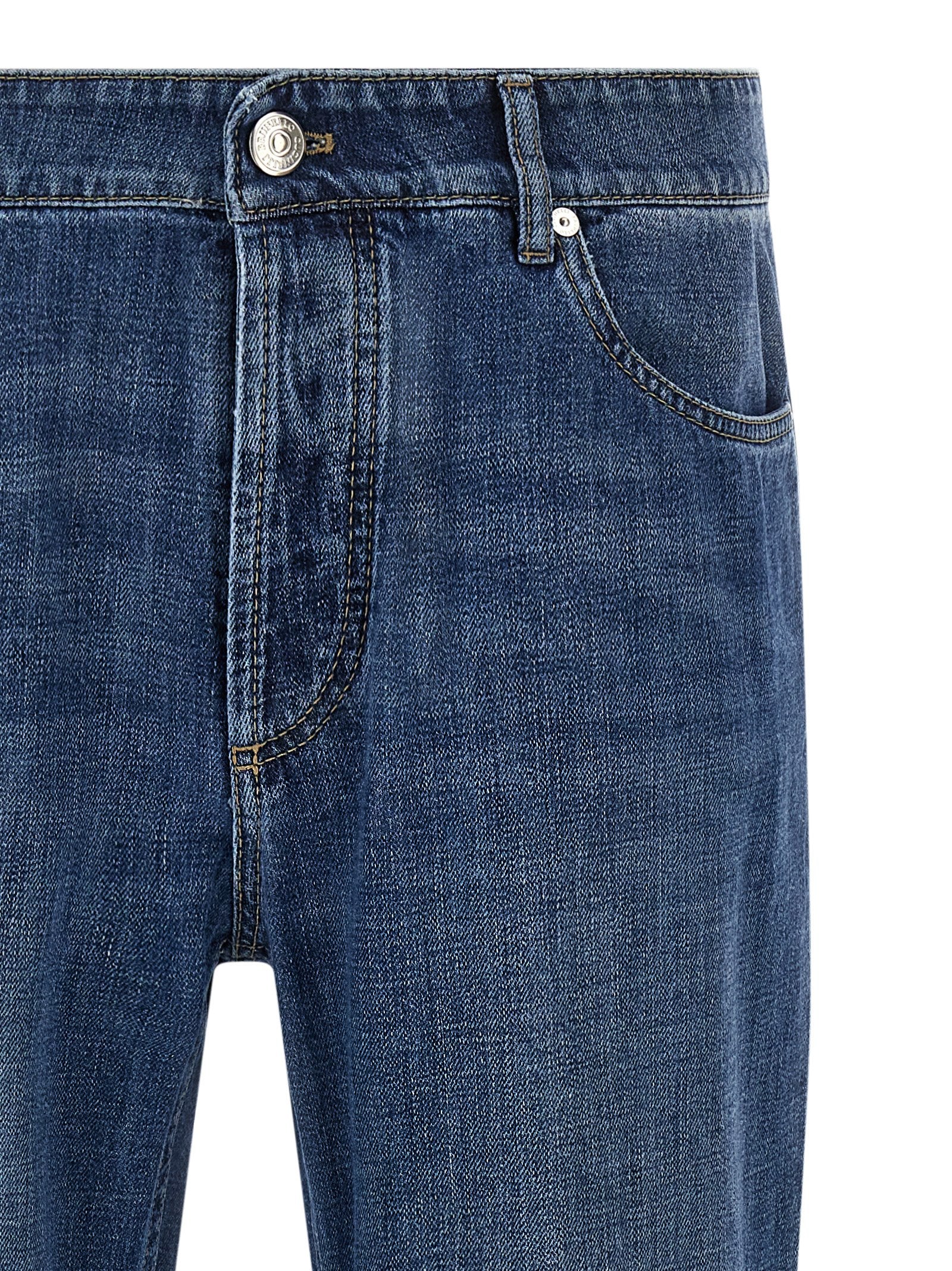 Brunello Cucinelli Blue Cotton Jeans Denim