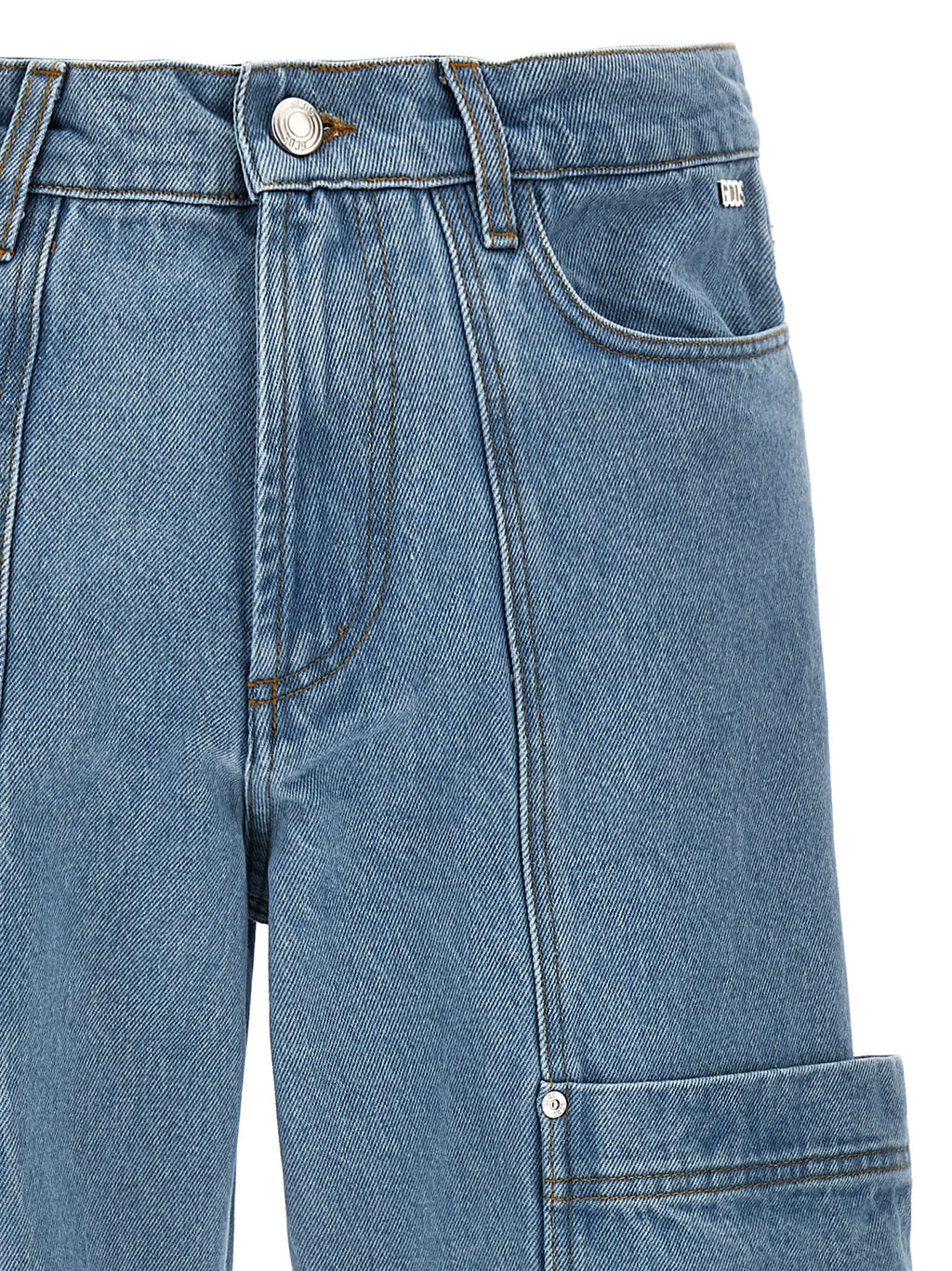GCDS Blue Cotton Jeans Denim