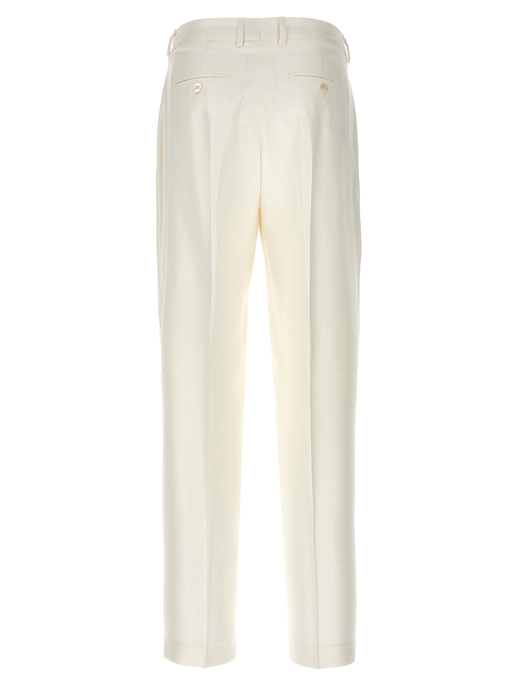 Kiton White Viscose Pants