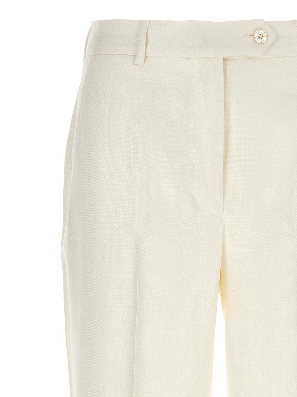 Kiton White Viscose Pants