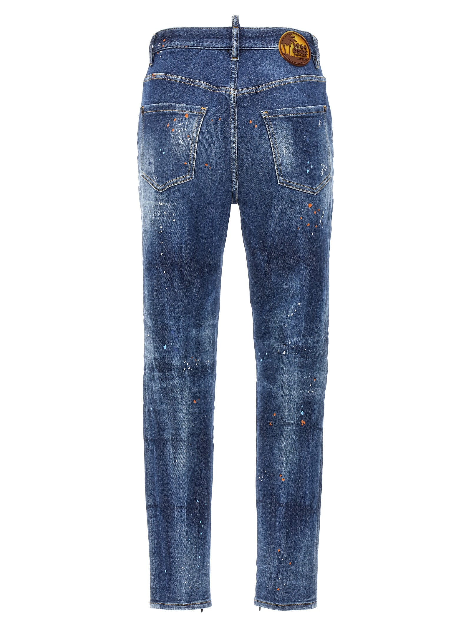 Dsquared² Blue Cotton High-Waisted Jean