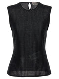 Alexander McQueen Black Viscose Sleeveles T-Shirt