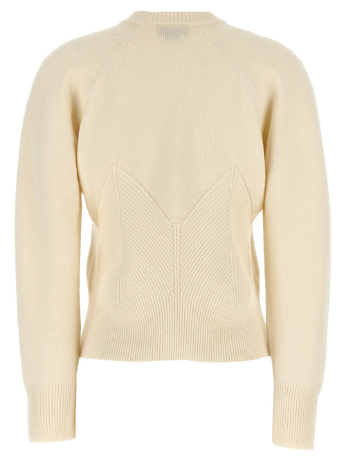 Alexander McQueen White Wool Cardigan