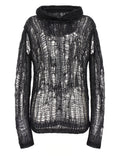 Rick Owens Black Nylon Cardigan