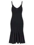Khaite Black Viscose Midi Dress