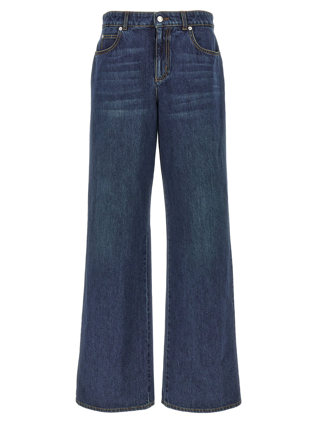 Alexander McQueen Blue Cotton Jeans Denim