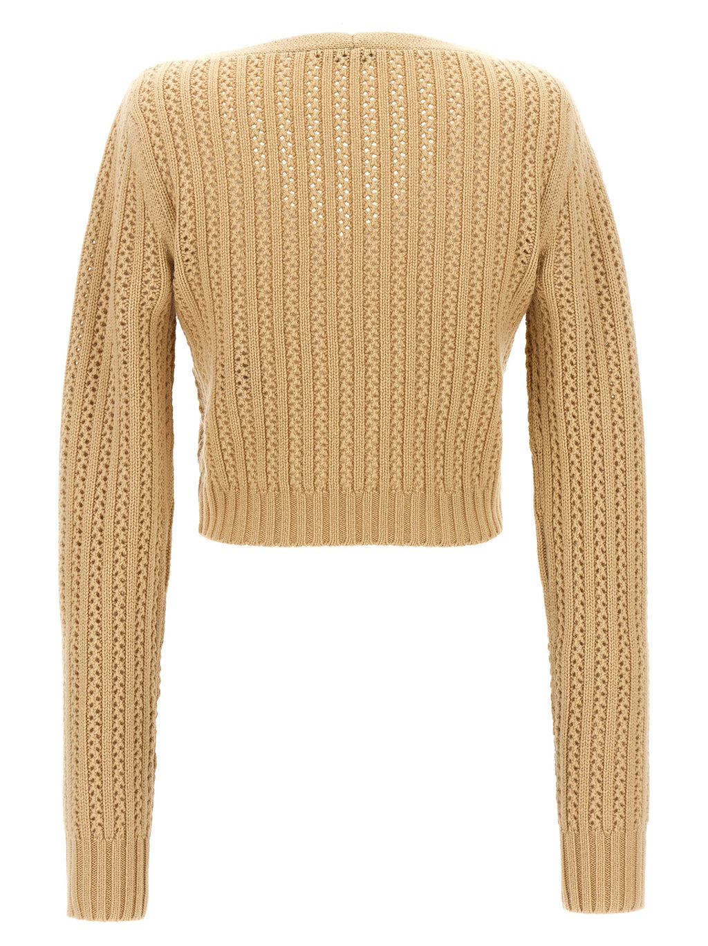 Max Mara Beige Wool Cardigan