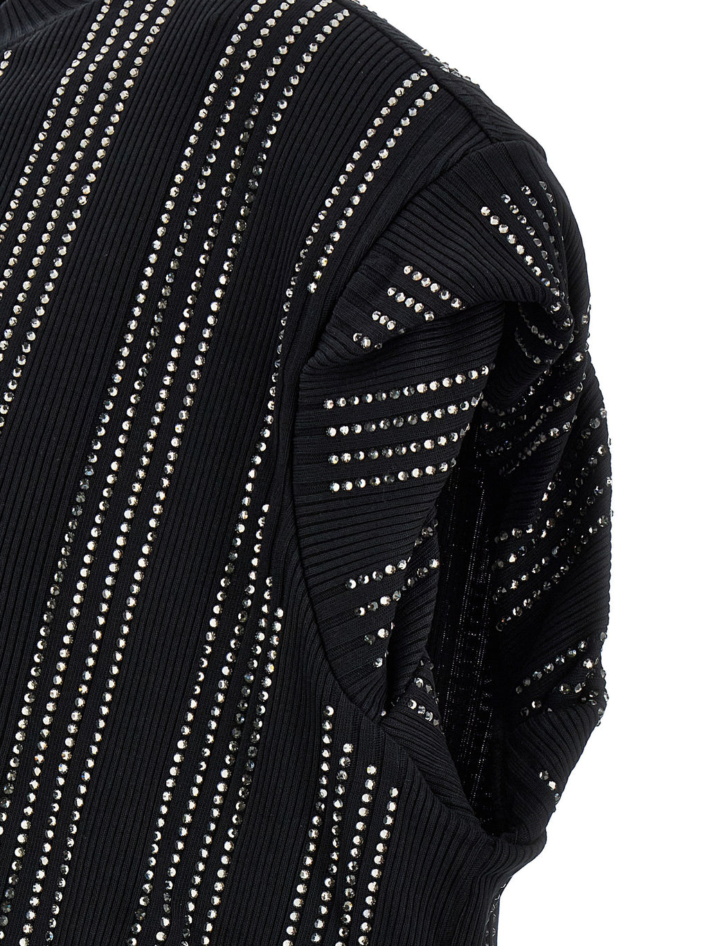 The Attico Black Cotton Short Dress