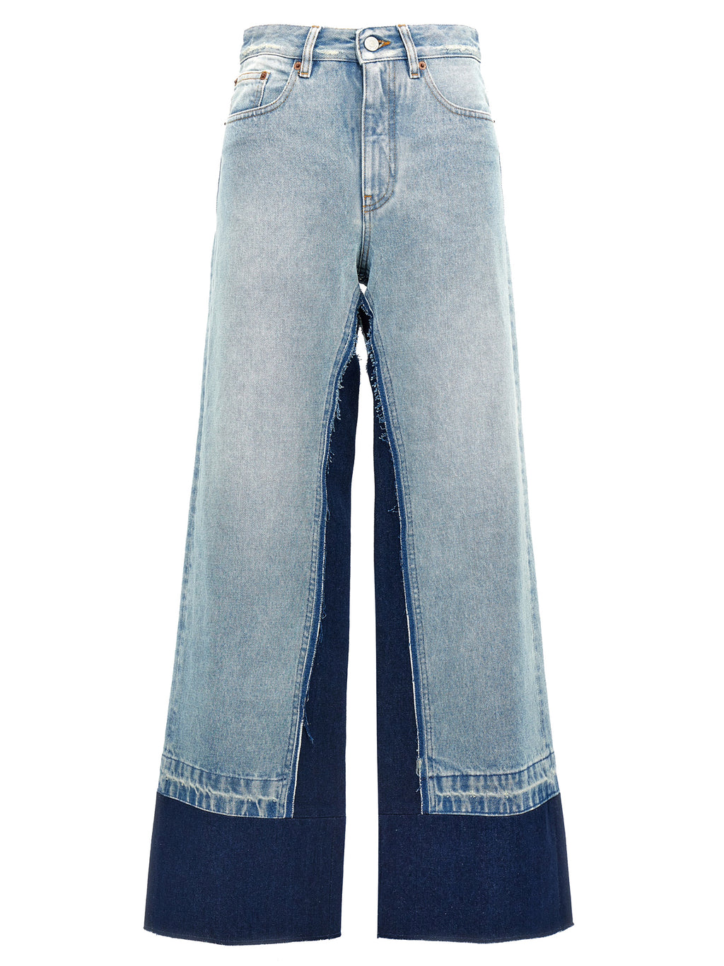 MM6 Maison Margiela Blue Cotton Flared Jeans