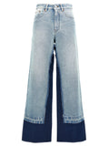 MM6 Maison Margiela Blue Cotton Flared Jeans