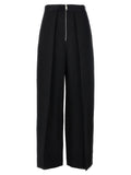 Khaite Black Viscose Casual Pants
