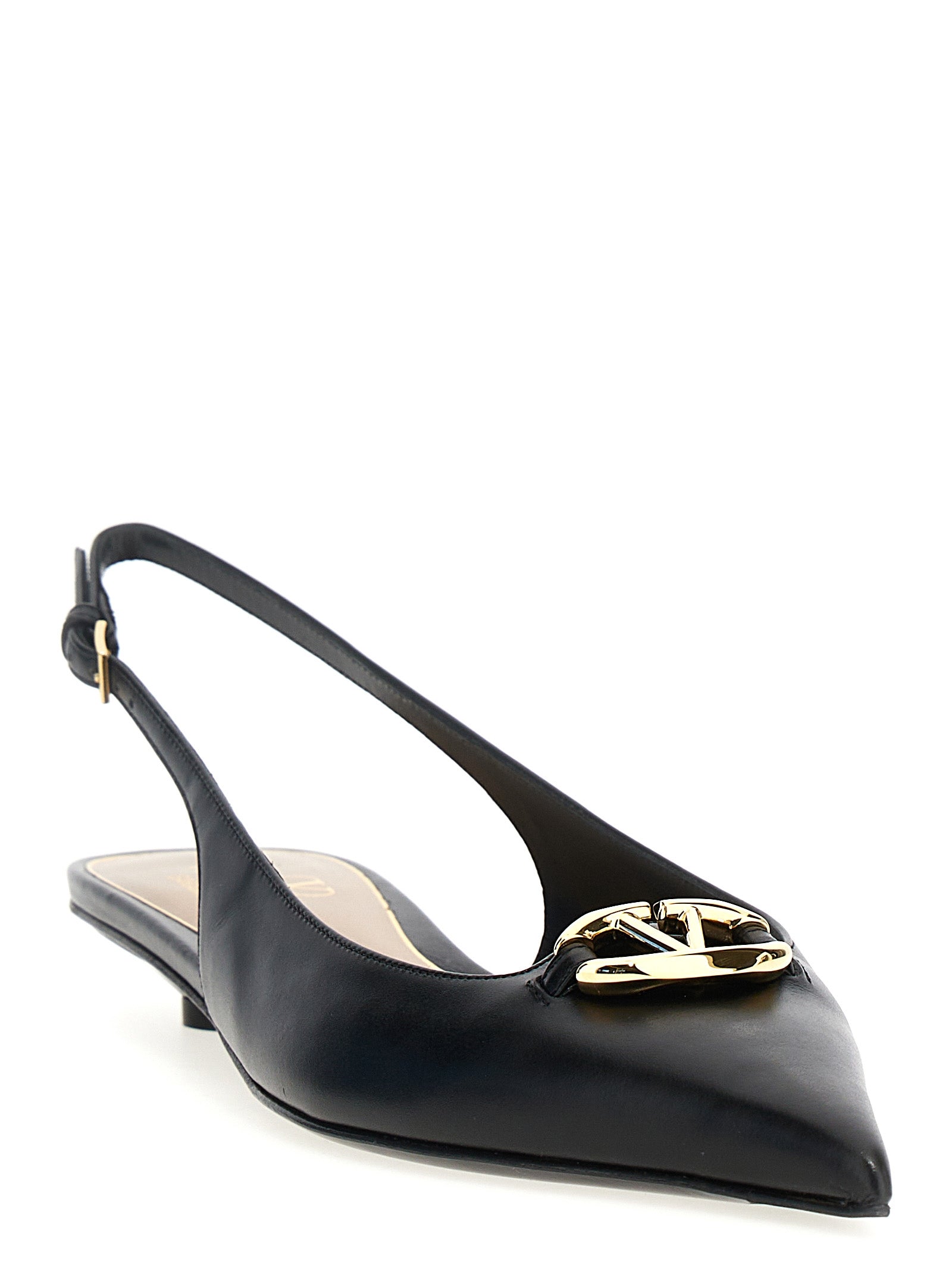 Valentino Garavani Black Calfskin Ballet Flats