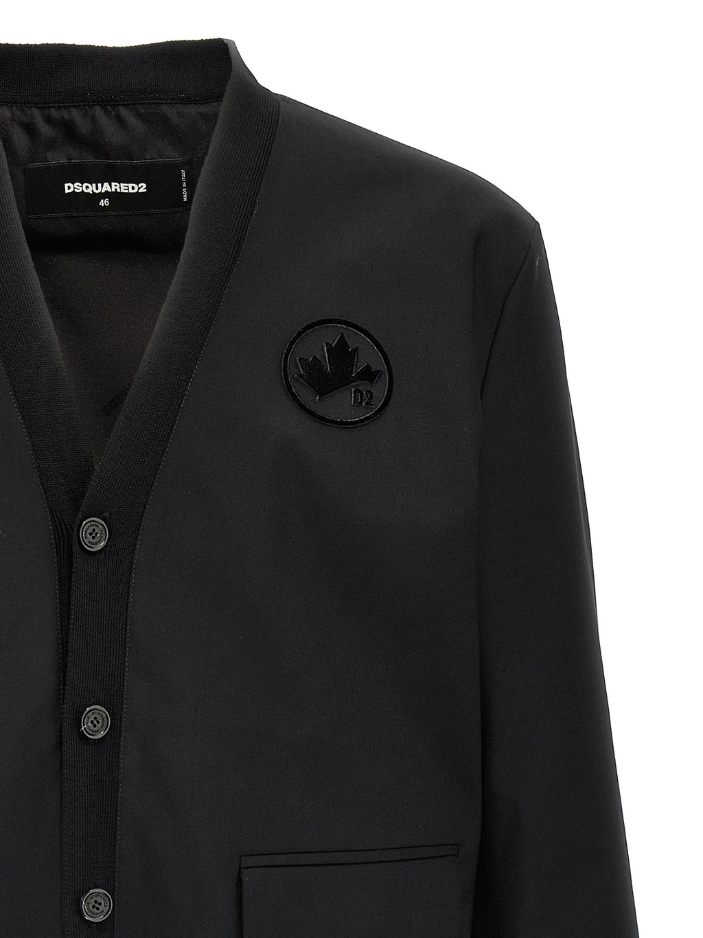 Dsquared² Black Wool Cardigan