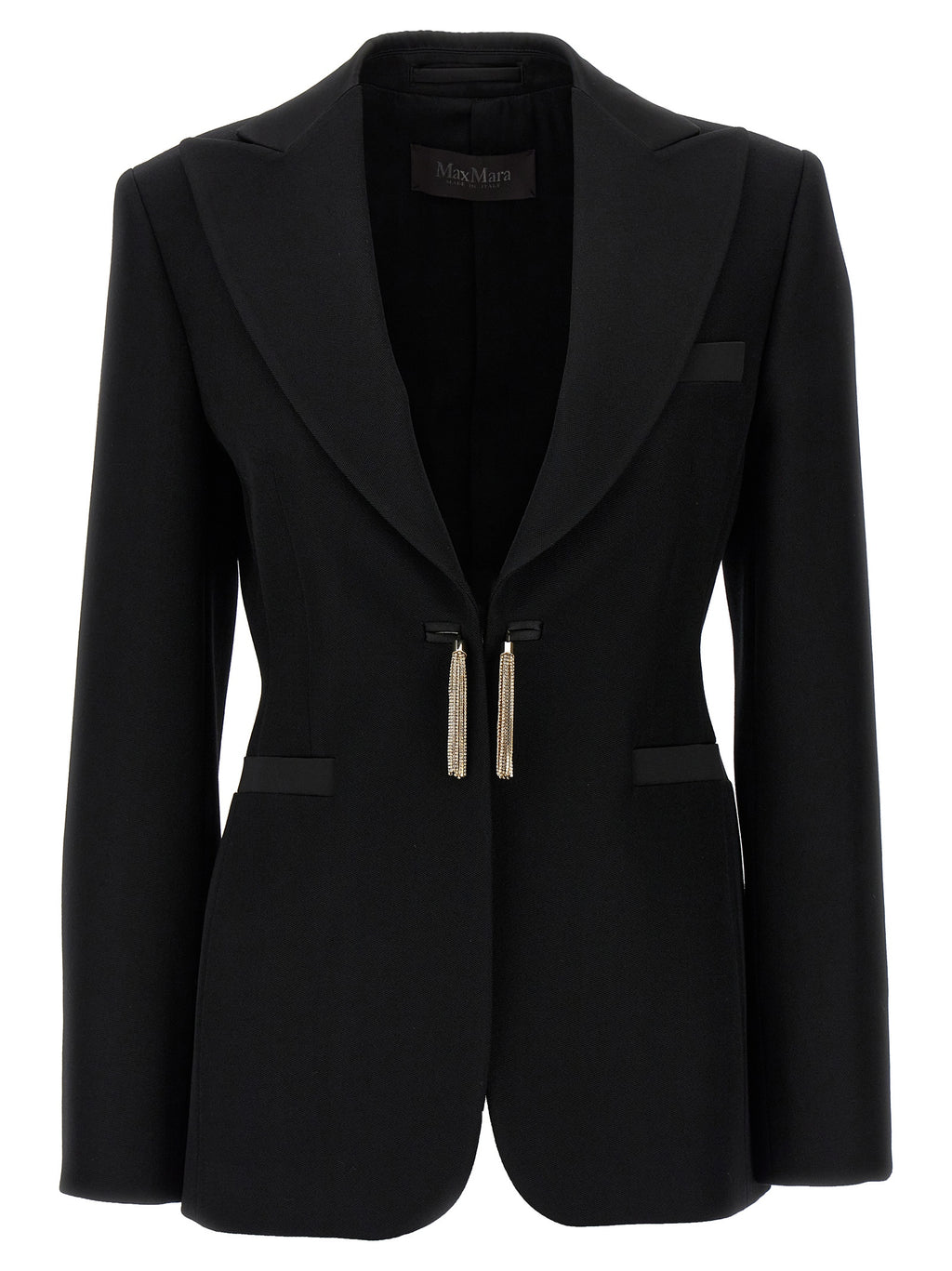 Max Mara Black Virgin Wool Blazer
