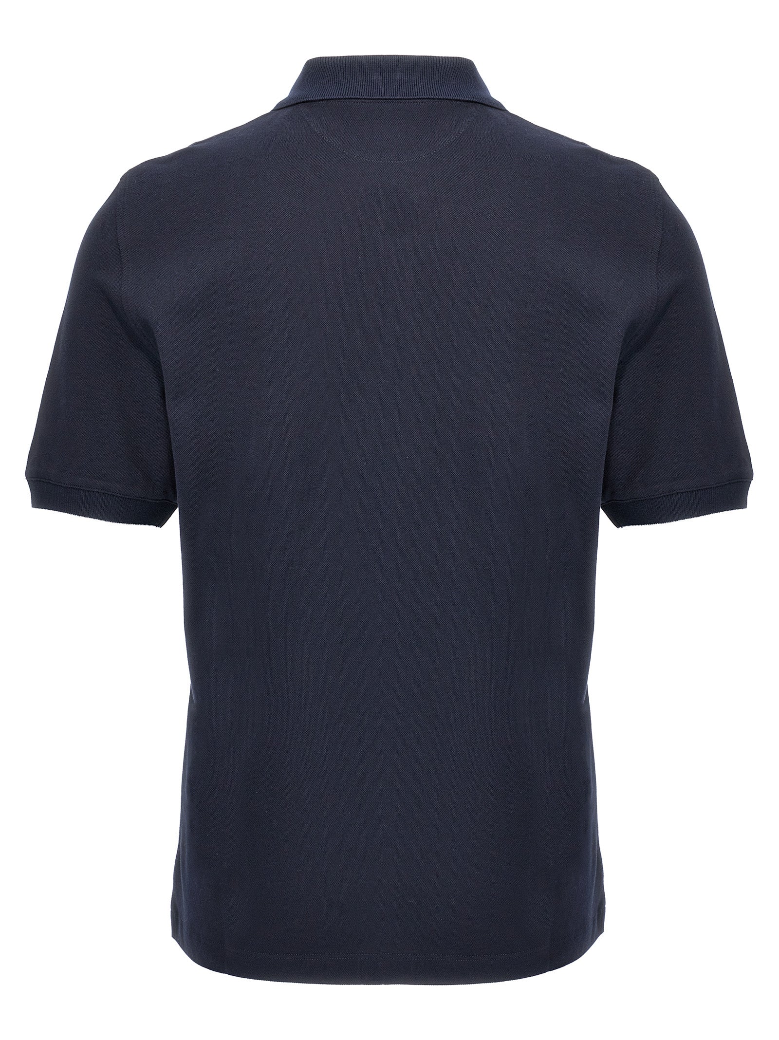 Brunello Cucinelli Blue Cotton Polo Shirt