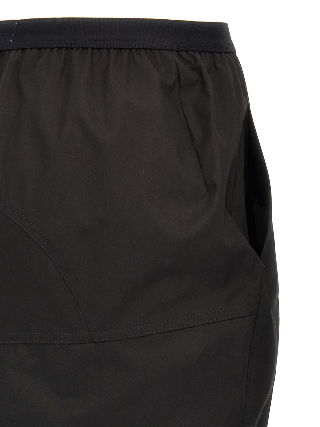 Rick Owens Black Cotton Mini Skirt