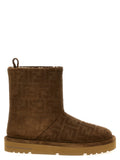 Fendi Brown Calf Leather Bos Taurus Ankle Boots